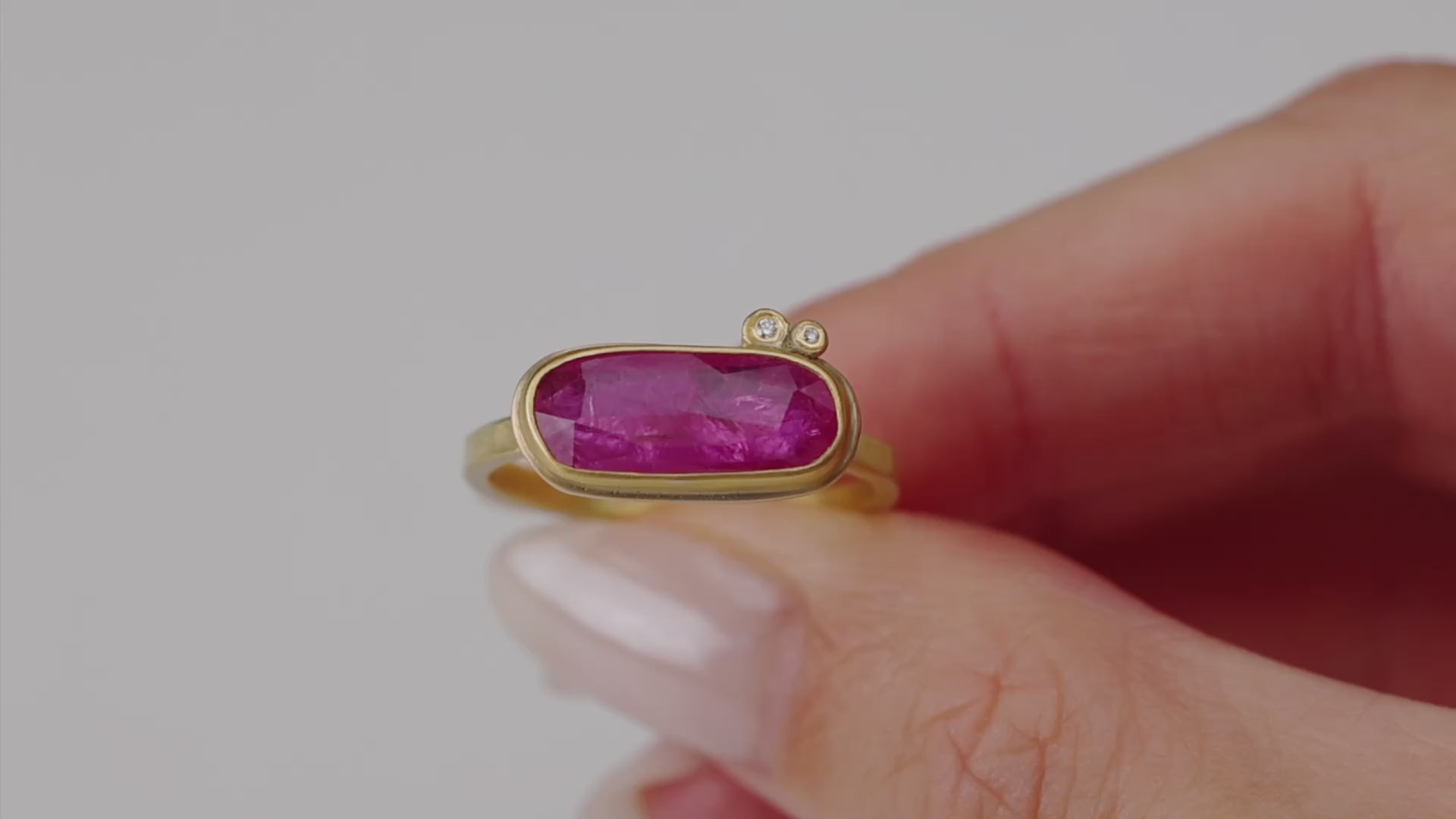 Hot Pink Ruby Ring