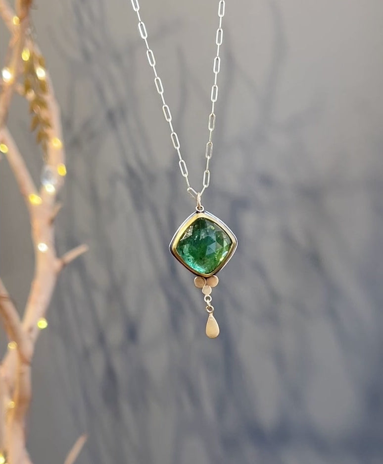 Teal Tourmaline Necklace