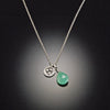 Chrysoprase and Small Bud Charm Necklace