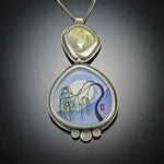 Willow and Rose Cut Prehnite Necklace