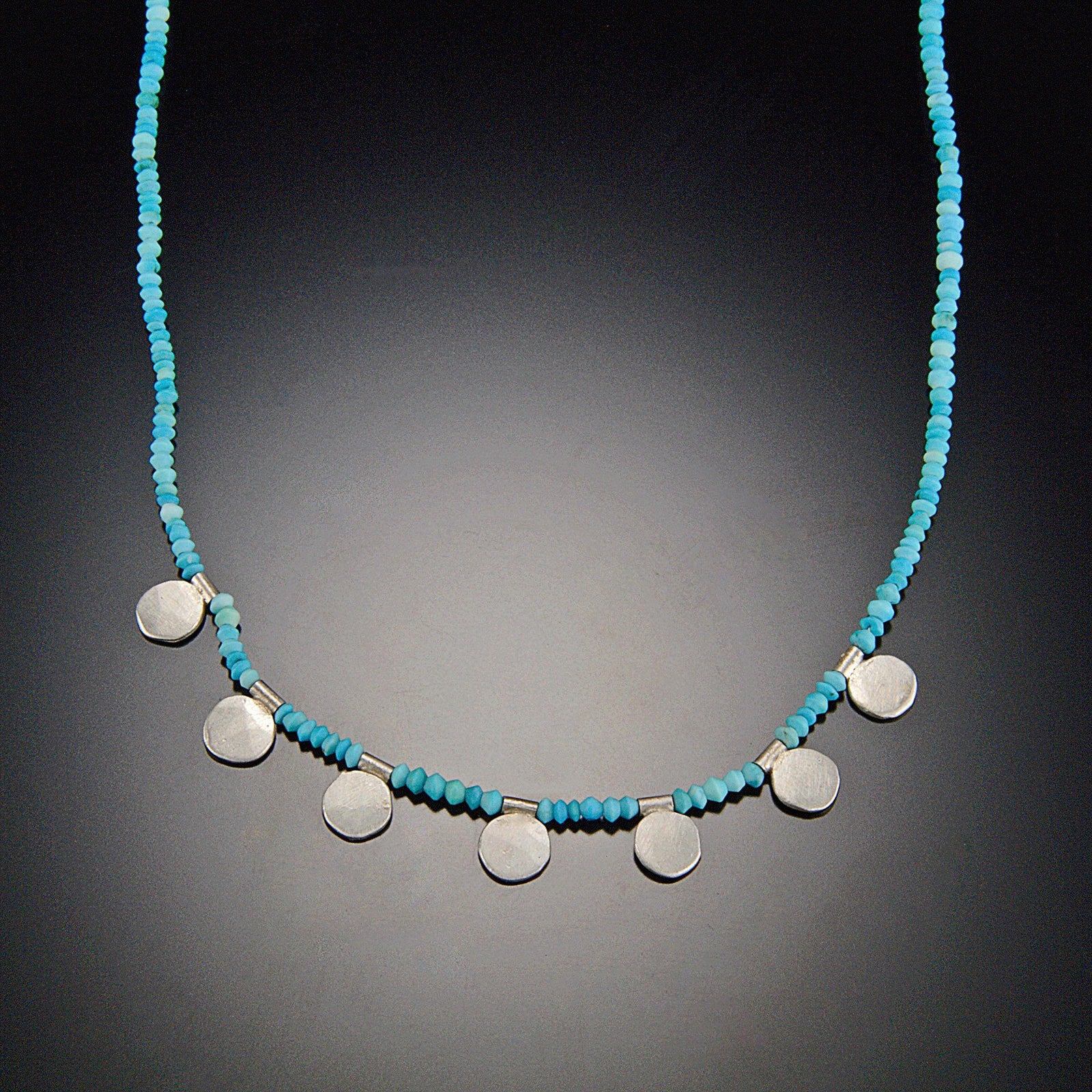 Turquoise Bead Chain with Small Disks