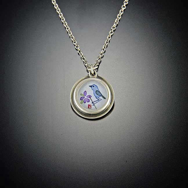 Tiny Bluebird Necklace - Ananda Khalsa