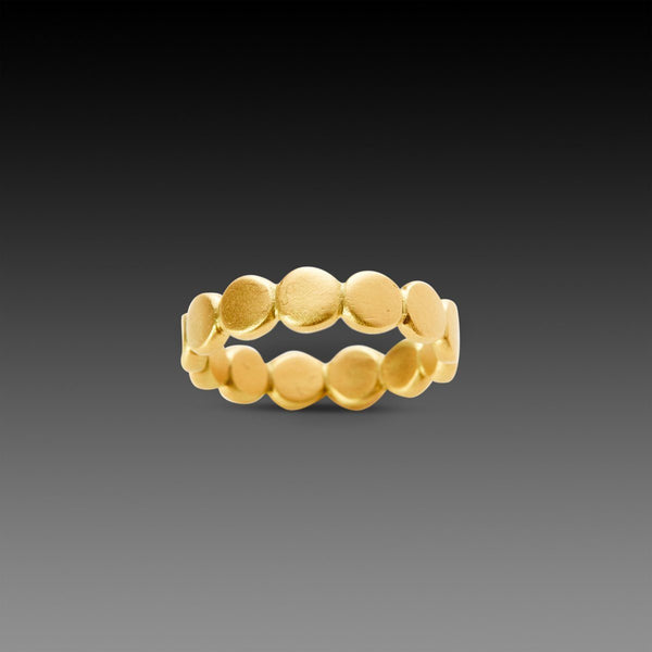 Wide Hammered Dot Band