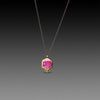 Pink Sapphire Necklace with Diamonds