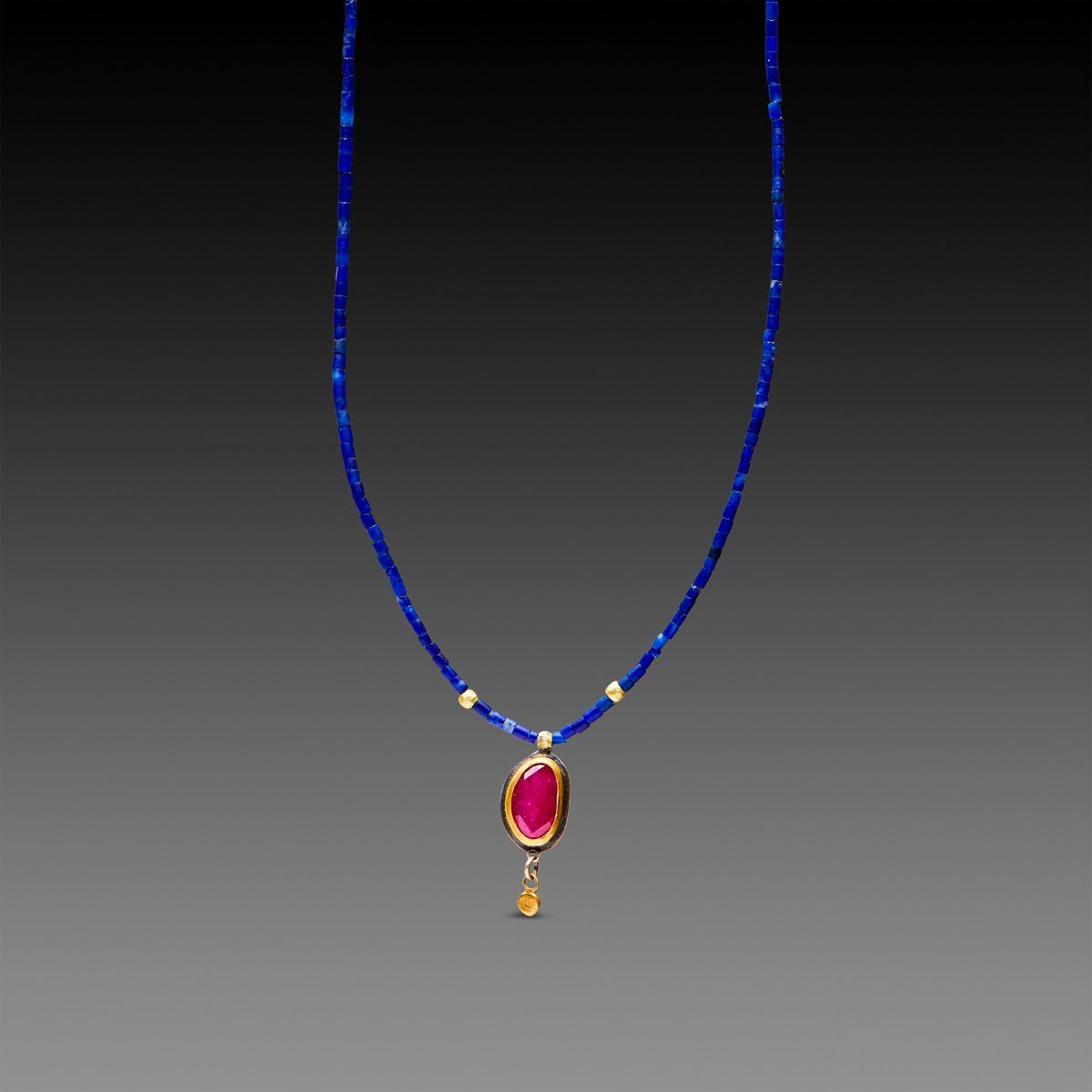 Lapis and Ruby Necklace