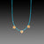 Turquoise Bead Necklace with 22k Trios