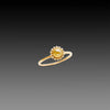 Yellow Diamond Ring with Diamond Halo