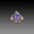 Tanzanite Ring with 22k Trios and Diamonds