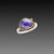 Rose Cut Tanzanite Ring with Diamond Dot