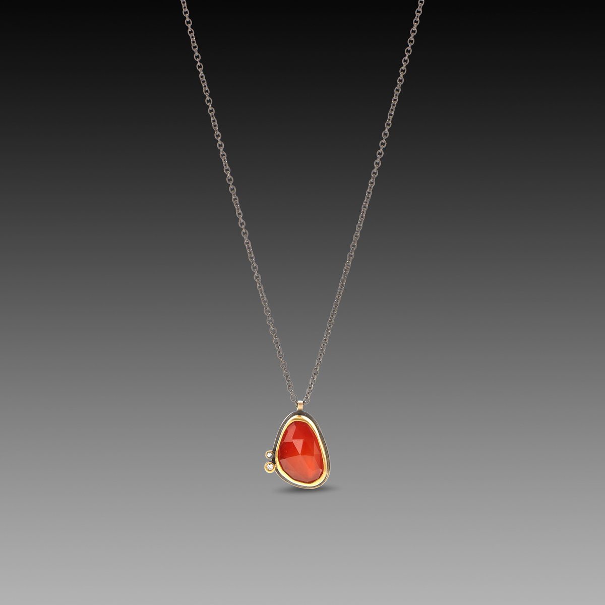 Rose Cut Carnelian Necklace