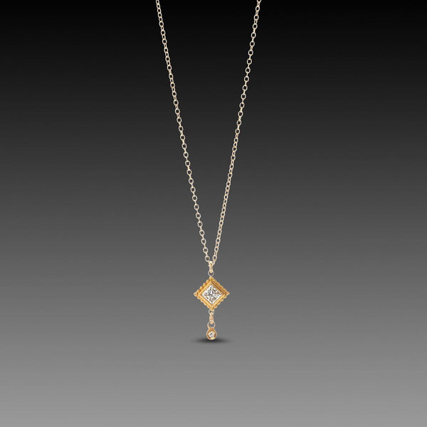 Delicate Square Diamond Necklace