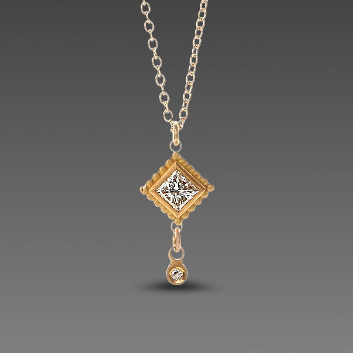 Delicate Square Diamond Necklace