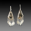 Tourmalinated Quartz Earrings with Sterling Fringe