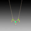 Chrysoprase Necklace with Gold Drops