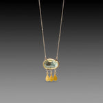 Aquamarine Fringe Necklace