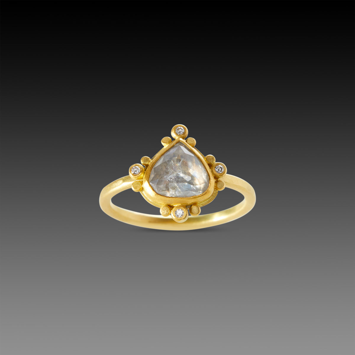 Teardrop Rose Cut Diamond Ring