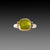 Vesuvianite Ring with Diamond Trios