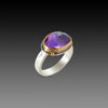 Sparkly Amethyst Ring with Diamonds