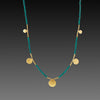 Malachite Necklace with Gold Disks