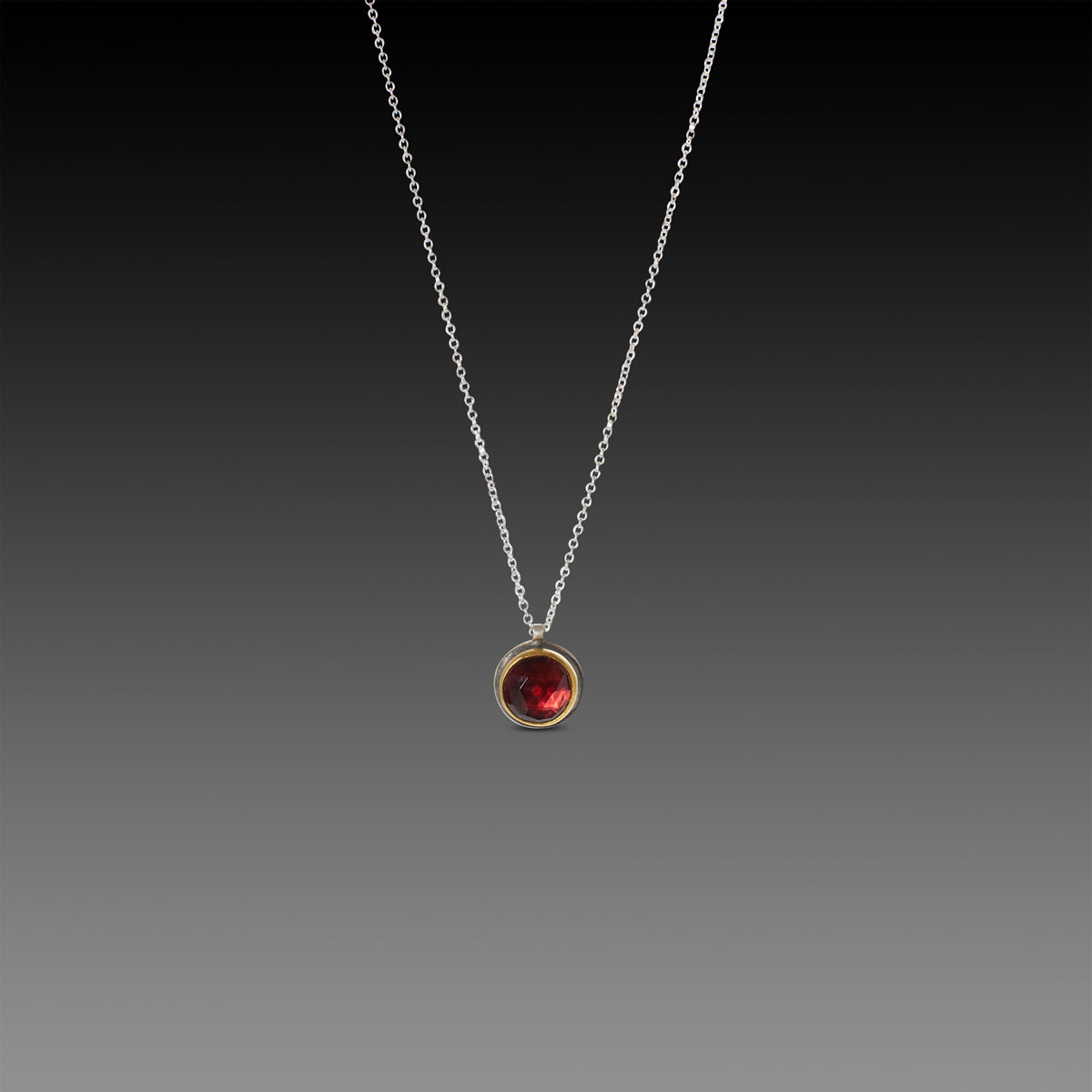 Rose Cut Garnet Necklace