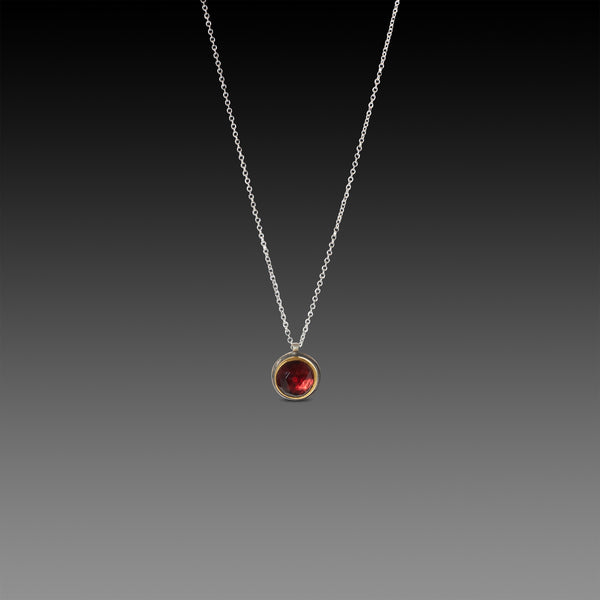 Rose Cut Garnet Necklace