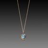 Geometric Topaz Necklace with Gold Dots