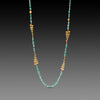 Tourmaline Necklace with 22k Gold Ferns