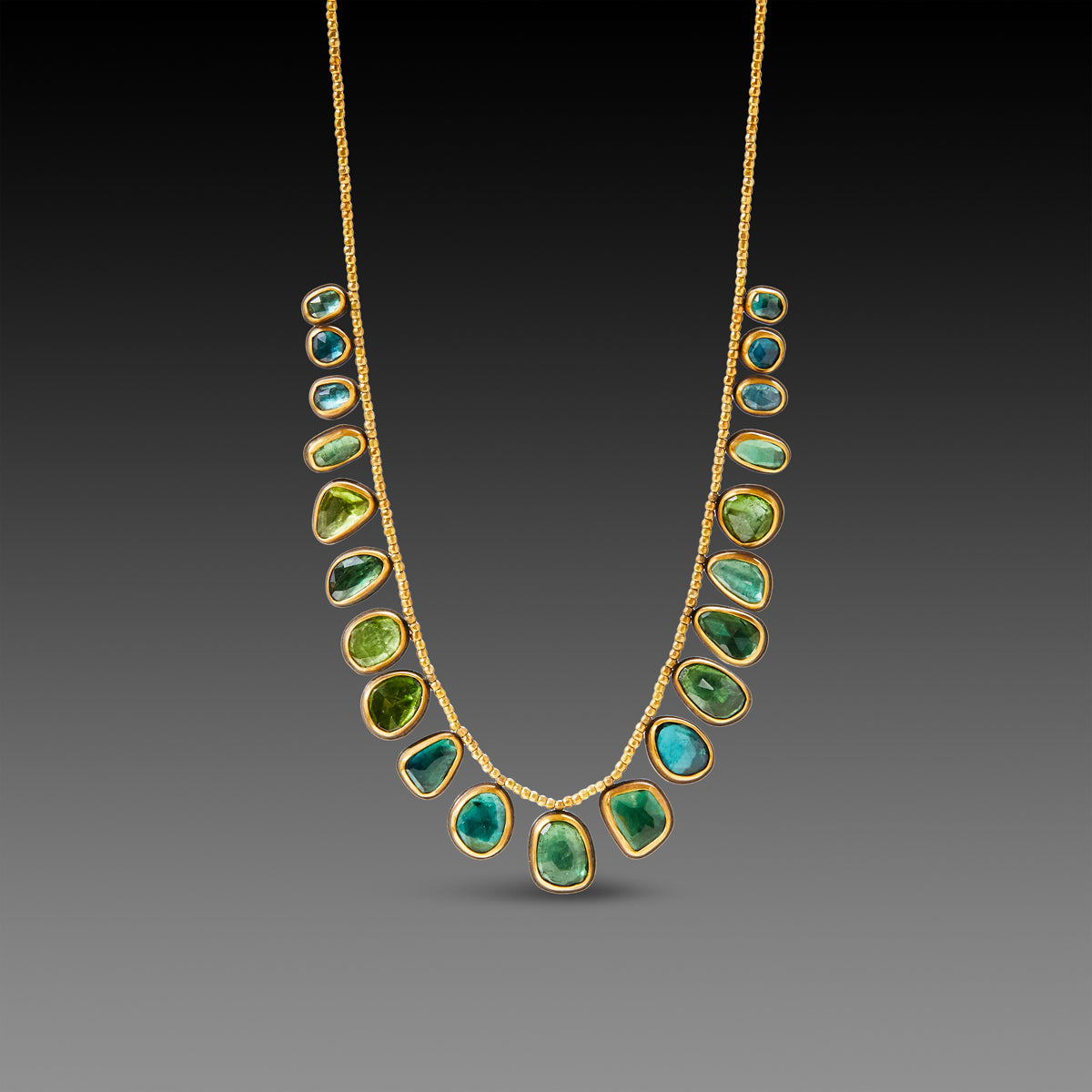 Ombré gemstone store necklace