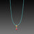 Ruby and Gold Trio Turquoise Necklace