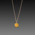 Hammered Gold Disk Necklace with Diamonds