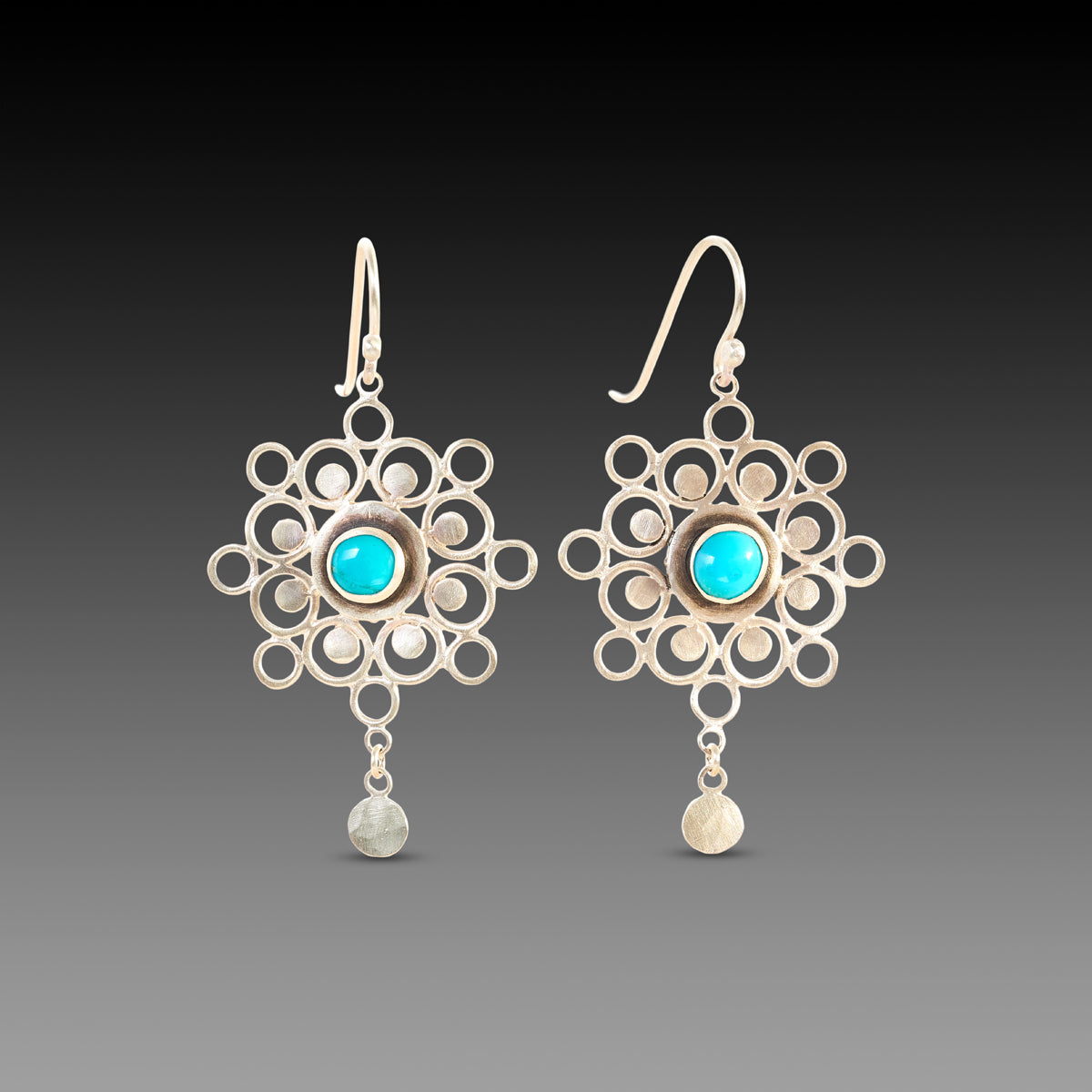 Turquoise Mandala Earrings