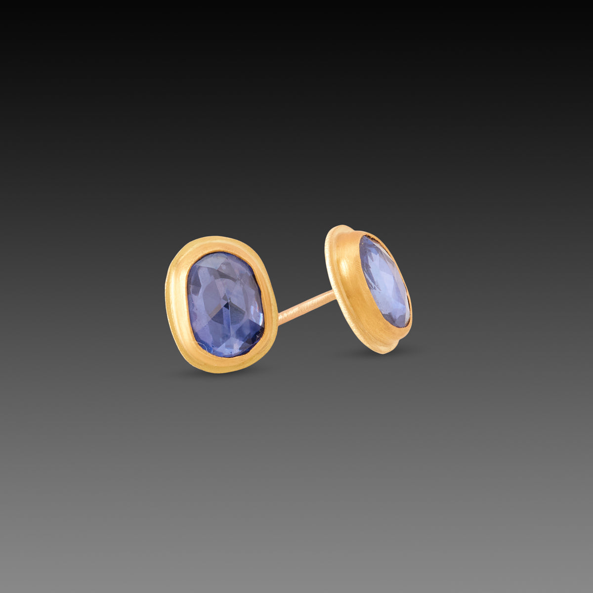 Blue Sapphire Stud Earrings