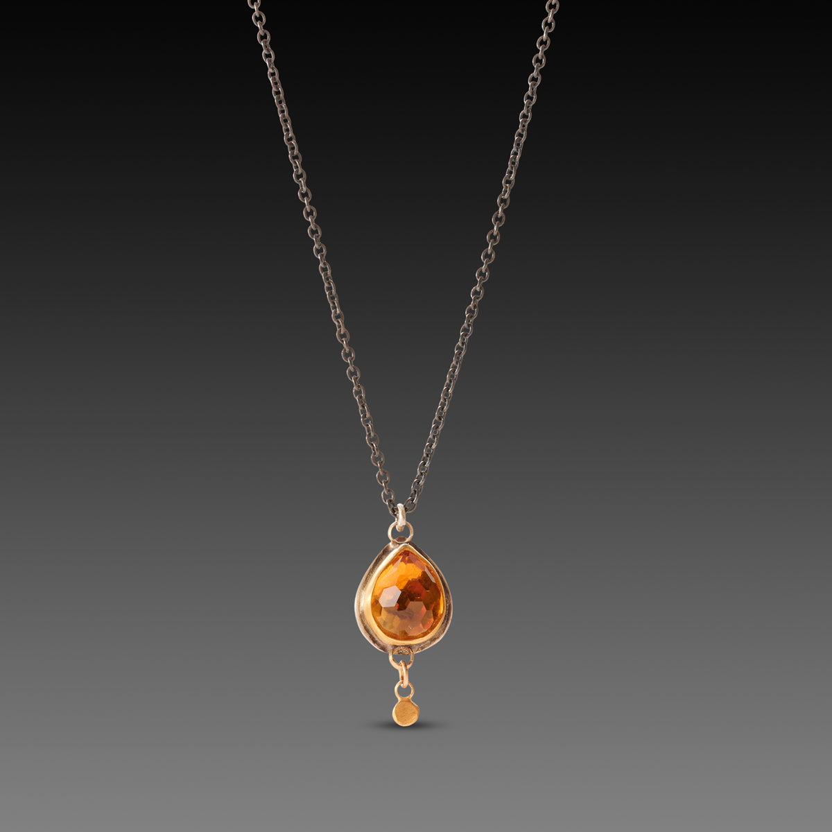 Citrine Teardrop Necklace