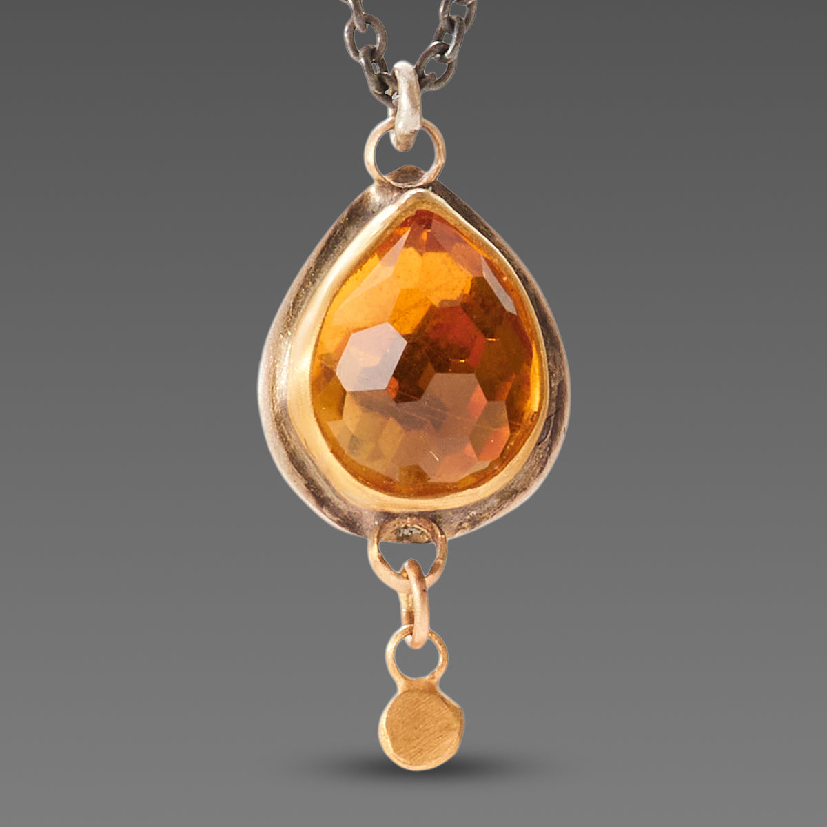 Citrine Teardrop Necklace