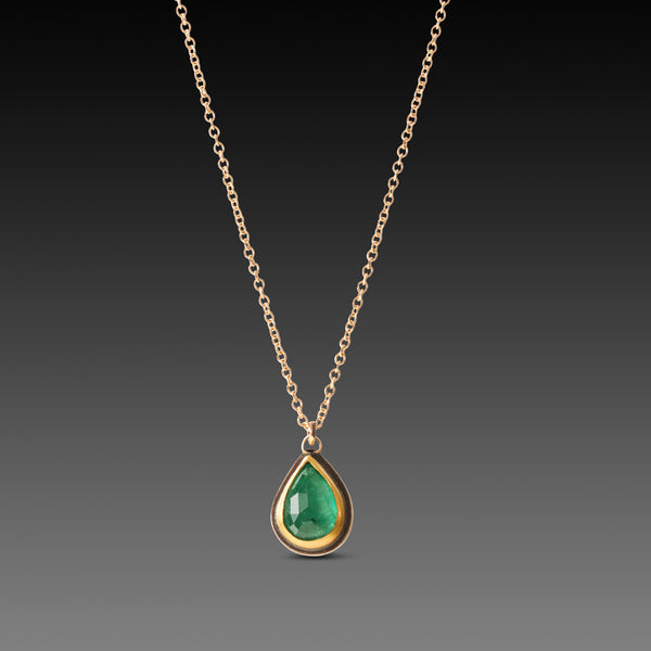 Teardrop Emerald Necklace