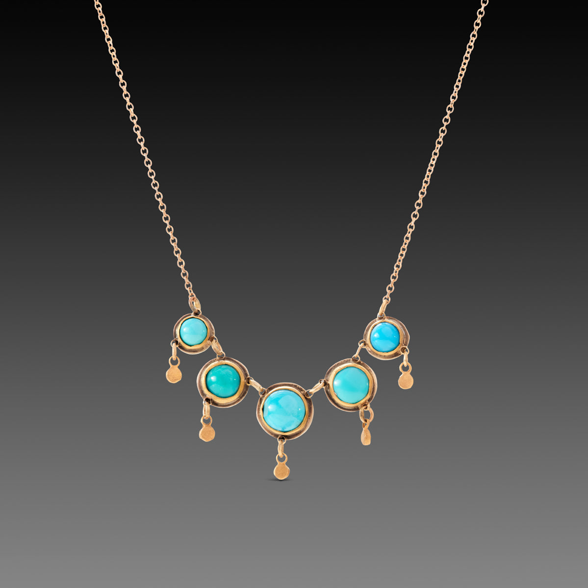 Delicate Turquoise Fringe Necklace