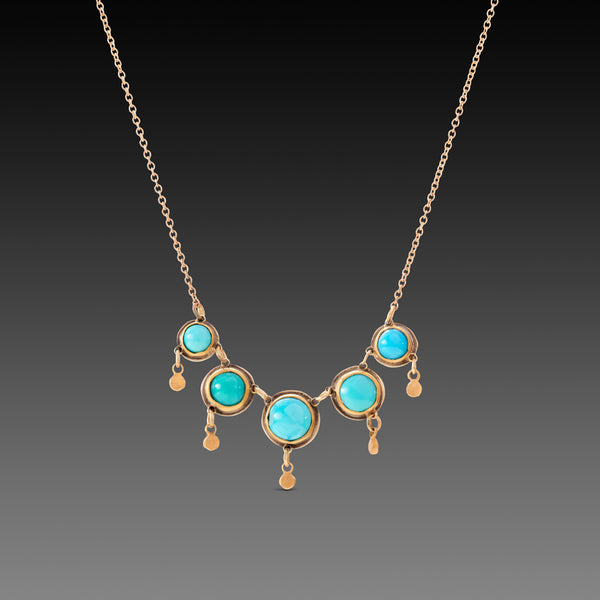 Delicate Turquoise Fringe Necklace
