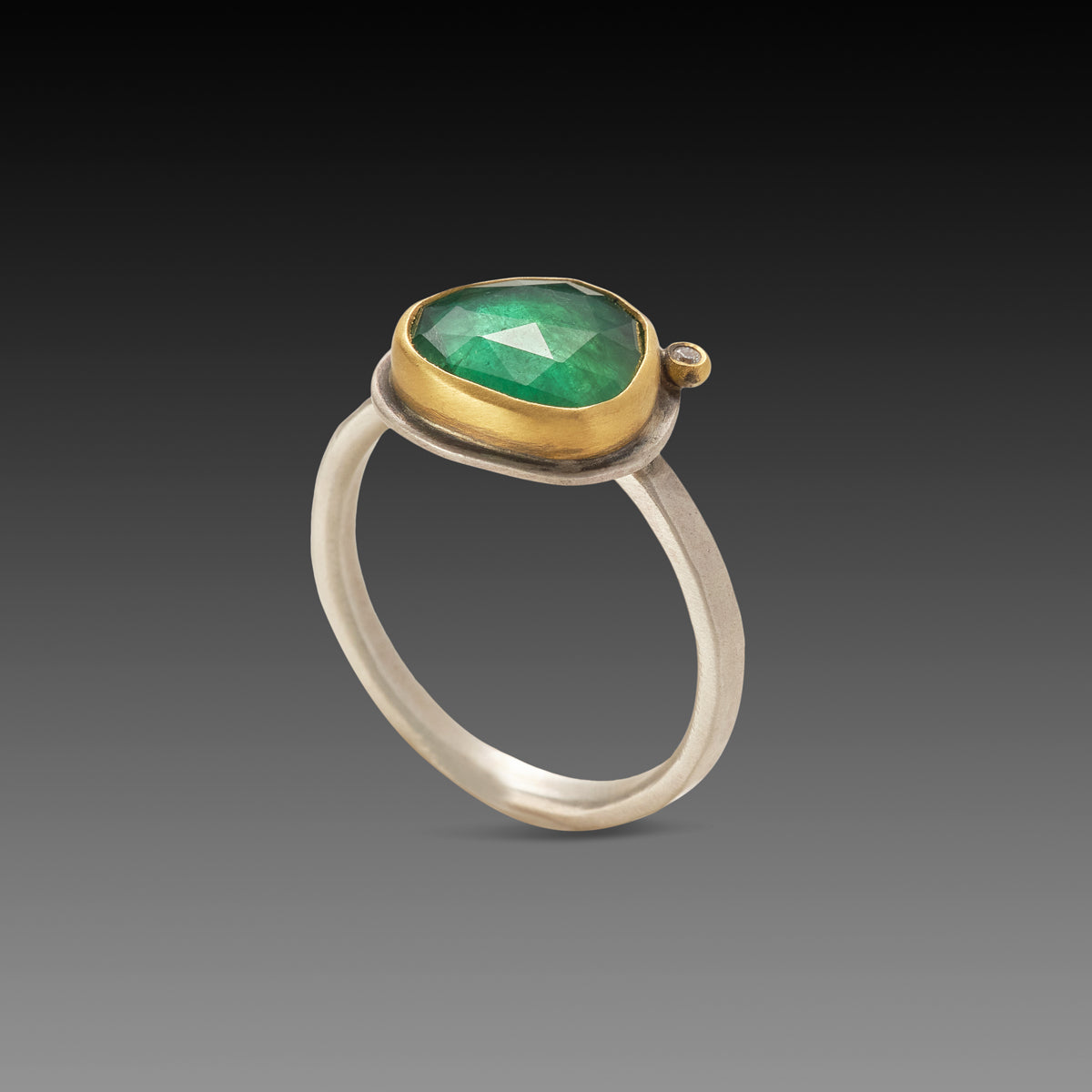 Jade and clearance emerald ring