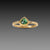 Teardrop Emerald Ring With Tiny Diamonds