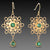 Mandala Earrings with Emeralds