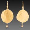 Hammered Gold Disk Earrings