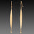 Gold & Diamond Long Leaf Earrings