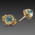 Apatite & Gold Stud Earrings