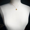 Orange Sapphire Necklace with Diamond Arc