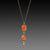 Double Carnelian Necklace with Gold Drop