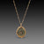 Ancient Indian Coin Necklace with Five Diamonds