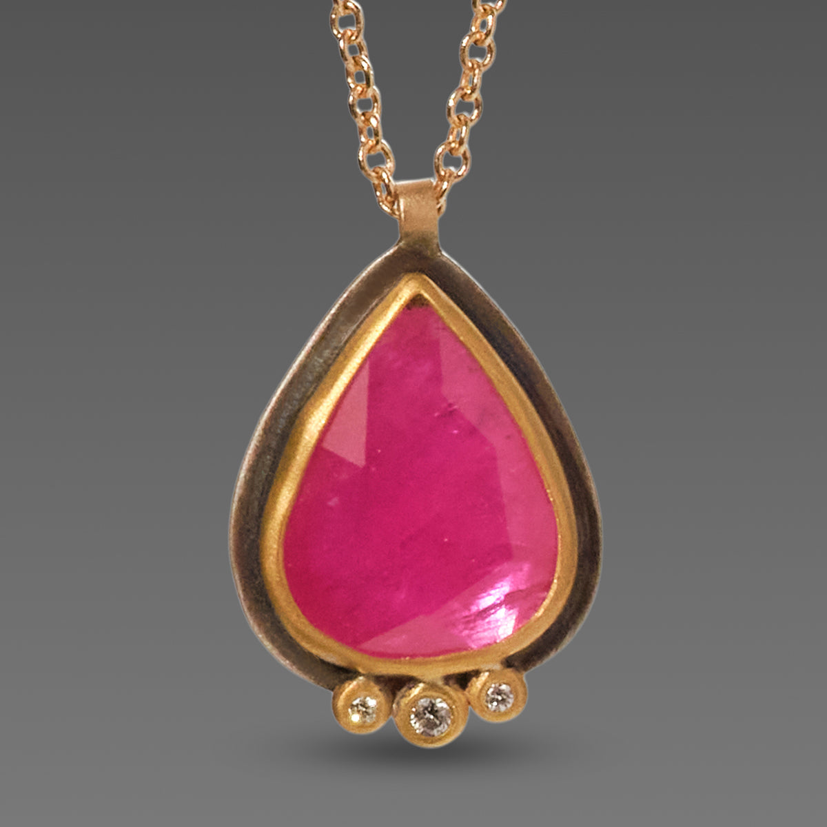 Ruby Teardrop Necklace