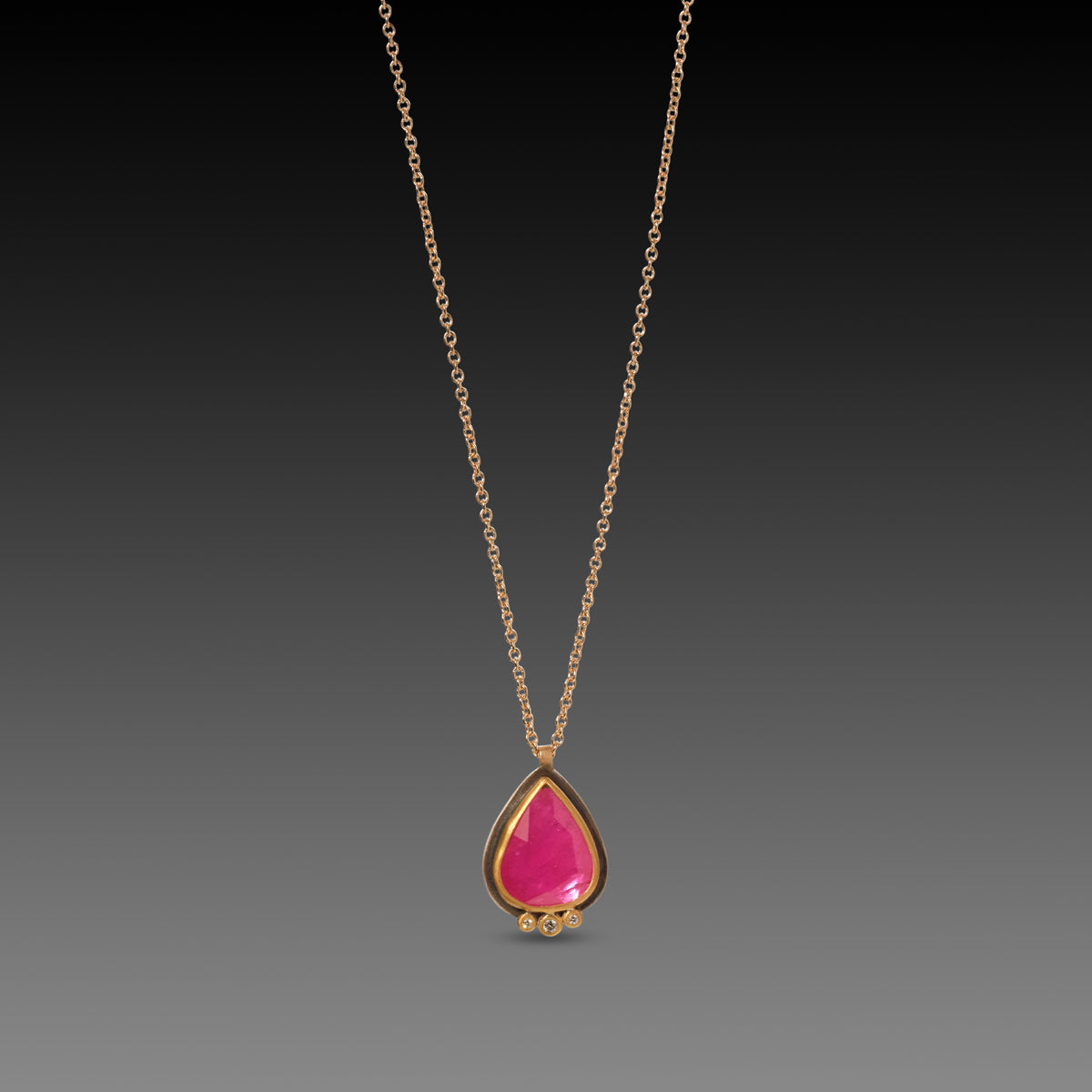 Ruby Teardrop Necklace