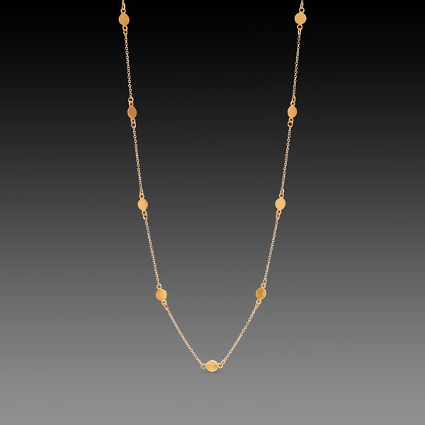 Delicate Gold Dot Necklace