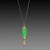 Chrysoprase Necklace with Gold Teardrop